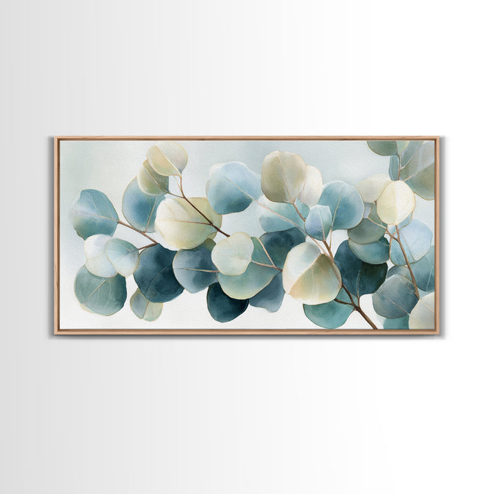 Soft Botanical Eucalyptus Print for Clean Atmosphere Canvas Print, Dental Office Art, Office Wall Art, Office Decor, Calm, DOA-2x1-47