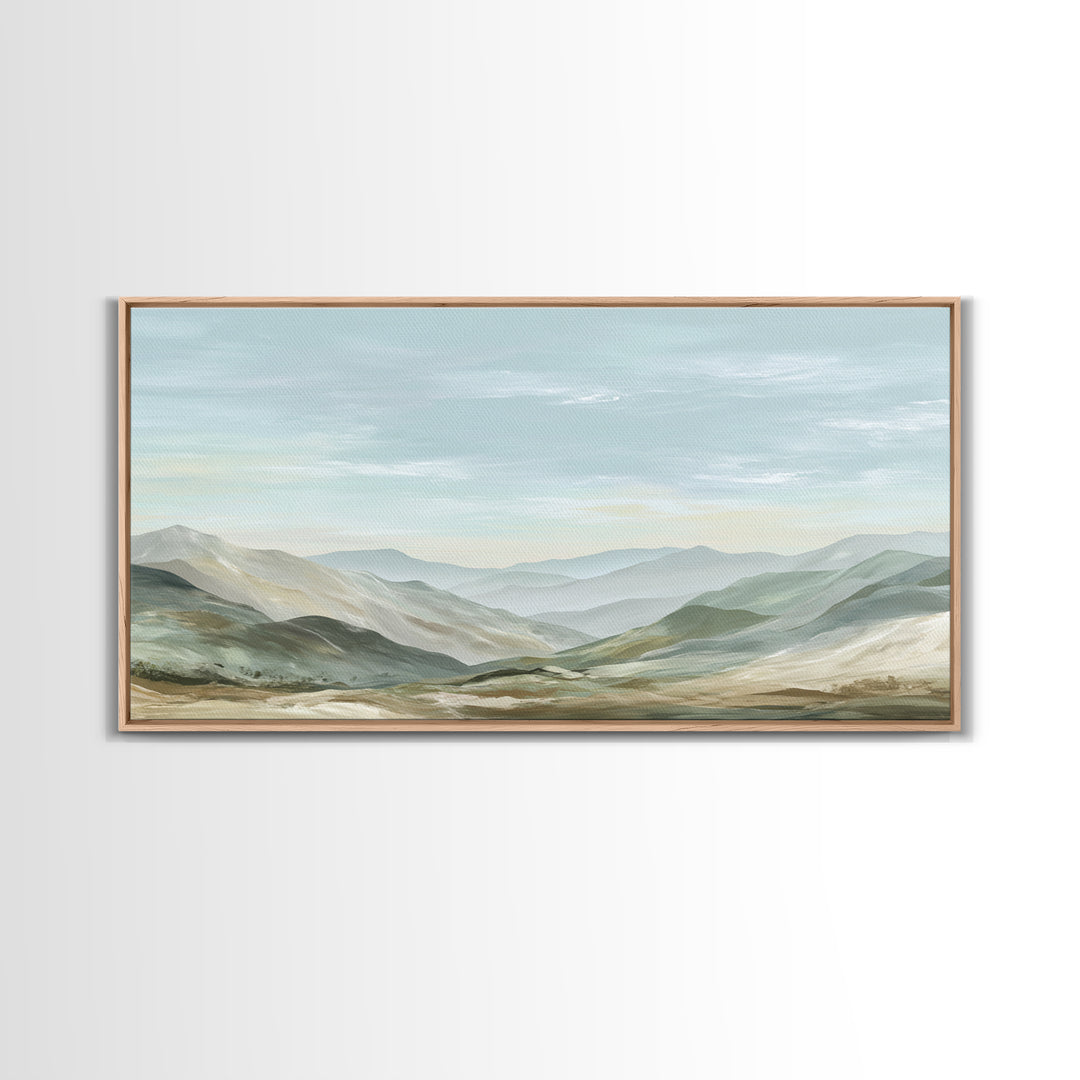 Gentle Mountain Landscape Canvas Print, Dental Office Art, Poster, Office Decor, Fine Art, Calm, Dental Art, Digital Artwork, DOA-2x1-48