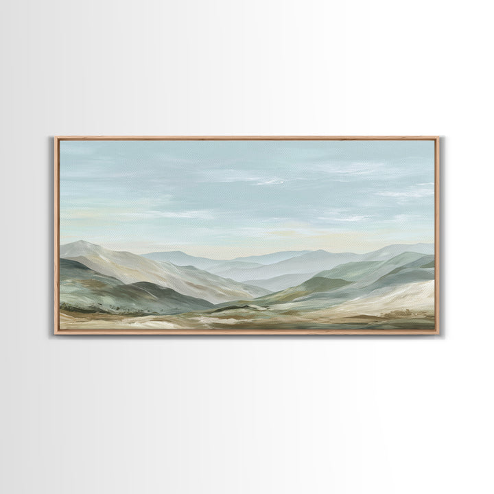 Gentle Mountain Landscape Canvas Print, Dental Office Art, Poster, Office Decor, Fine Art, Calm, Dental Art, Digital Artwork, DOA-2x1-48