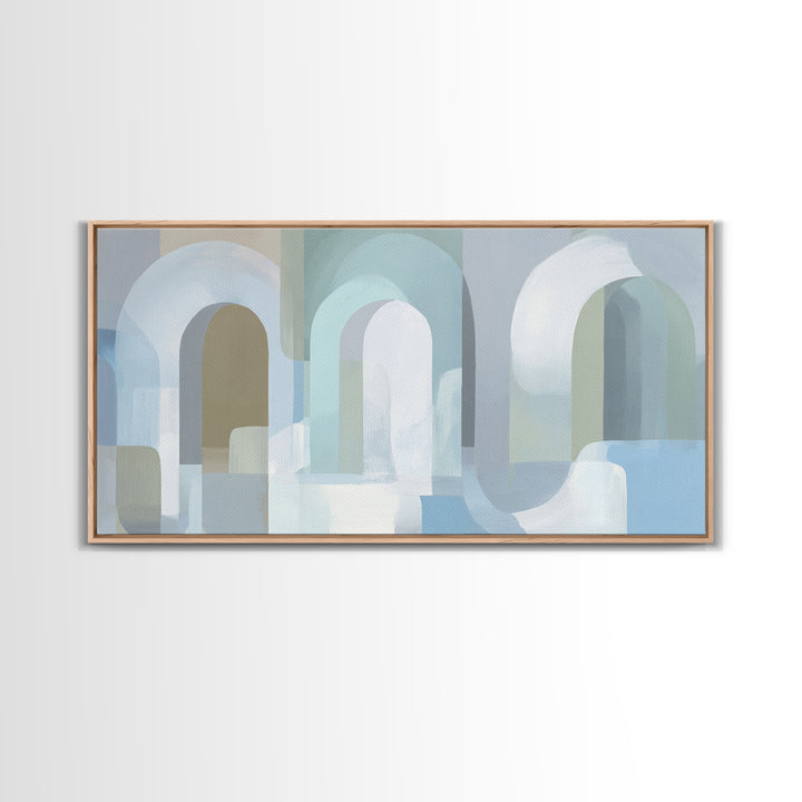 Light Scandinavian Abstract Arches Canvas Print, Dental Office Art, Statement Artwork, Office Decor, Abstract Art, Calm, DOA-2x1-61