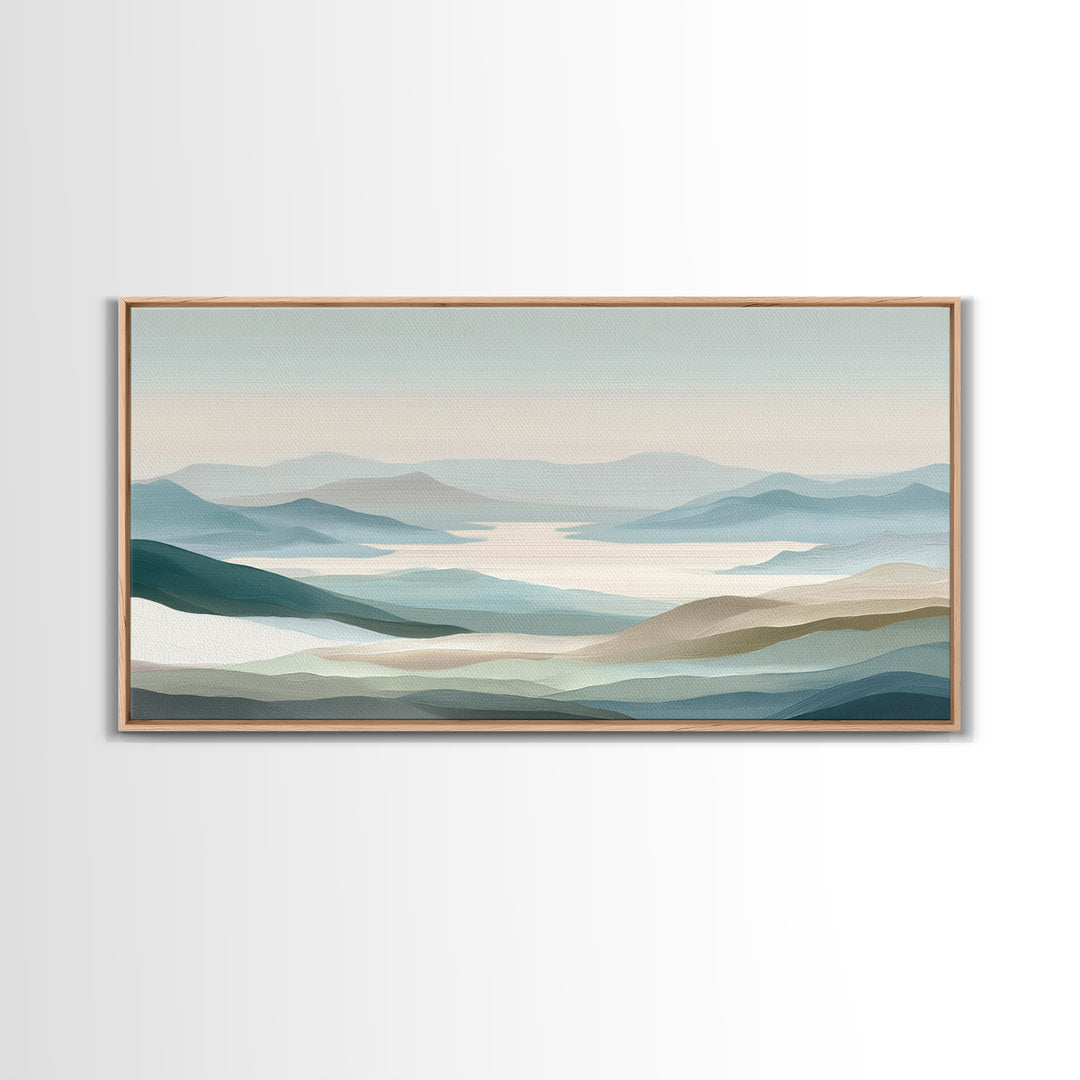 Soft Gradient Sunrise Canvas Print, Dental Office Art, Digital Print, Office Decor, Fine Art, Calm, Medical Office Decor, DOA-2x1-64