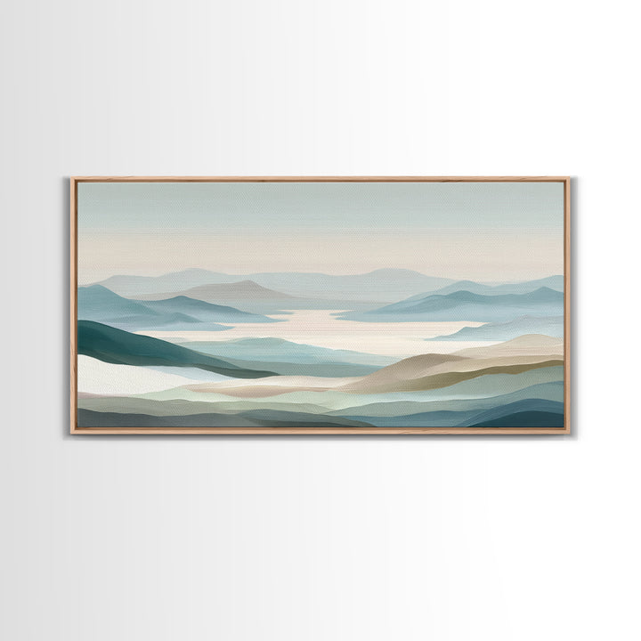 Soft Gradient Sunrise Canvas Print, Dental Office Art, Digital Print, Office Decor, Fine Art, Calm, Medical Office Decor, DOA-2x1-64