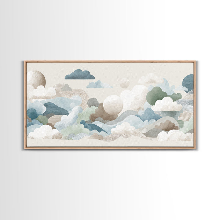 Playful Tooth Shaped Character Canvas Print, Dental Office Art, Art Print, Office Decor, Abstract Art, Calm, Unique Wall Art, DOA-2x1-74