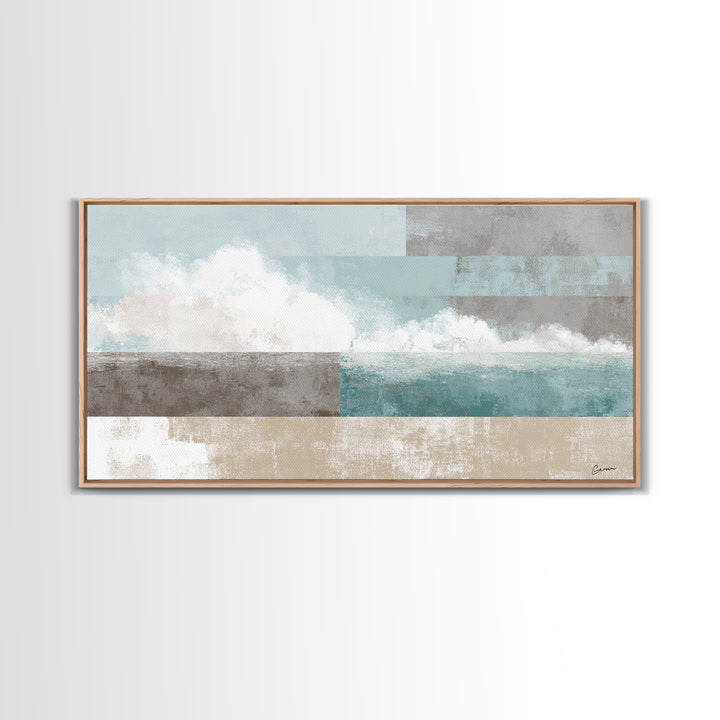 Clean Geometric Art Canvas Print, Dental Office Art, Dental Art, Office Decor, Fine Art, Calm, Dental Gift, Dentist Art, DOA-2x1-76