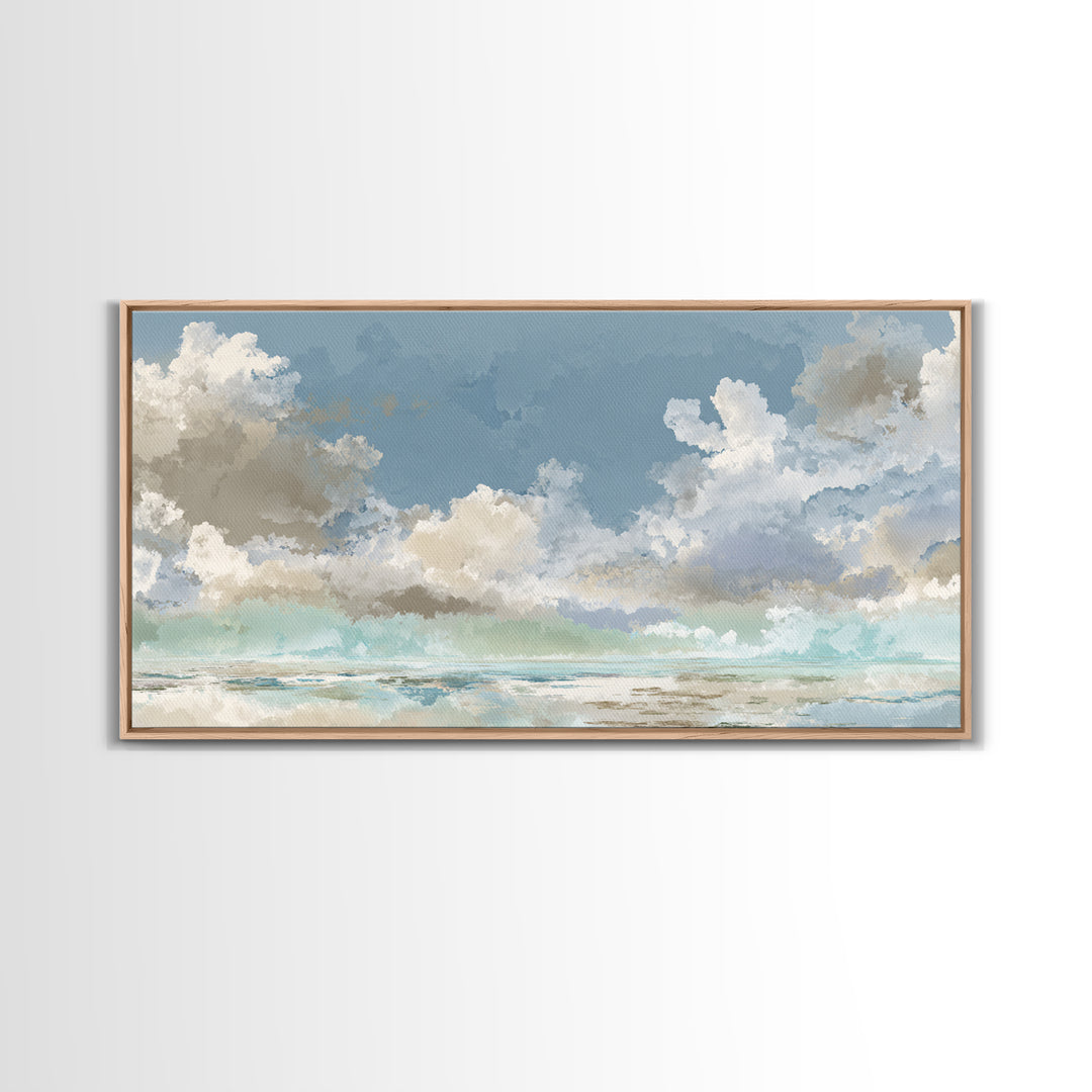 Peaceful Clouds over Open Meadow Canvas Print, Dental Office Art, Art Print, Office Decor, Fine Art, Calm, Unique Wall Art, DOA-2x1-77