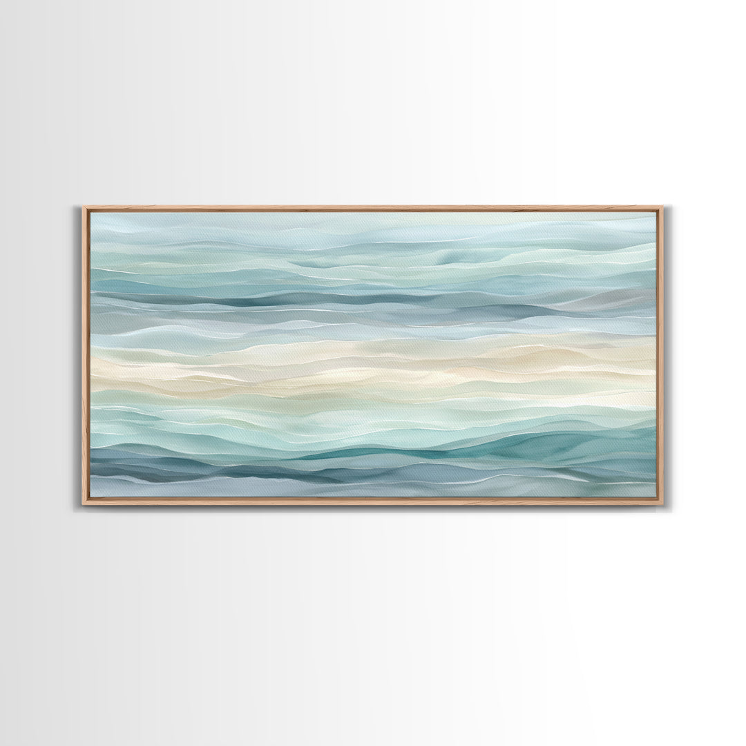 Abstract Water Ripple Pattern Framed Canvas Print, Dental Office Art, Room Decor, Office Decor, Abstract Art, Calm, DOA-2x1-81