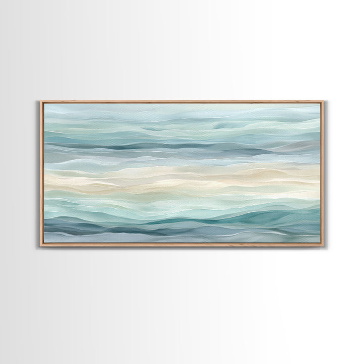 Abstract Water Ripple Pattern Framed Canvas Print, Dental Office Art, Room Decor, Office Decor, Abstract Art, Calm, DOA-2x1-81