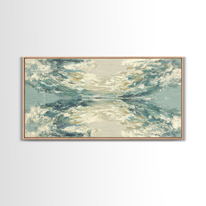 Abstract Water Ripple Pattern Framed Canvas Print, Dental Office Art, Medical Office Art, Office Decor, Abstract Art, Calm, DOA-2x1-9