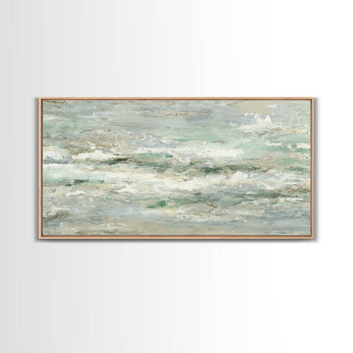 Clean Marble Texture Framed Canvas Print, Dental Office Art, Dental Wall Art, Office Decor, Oil Painting, Calm, DOA-2x1-92