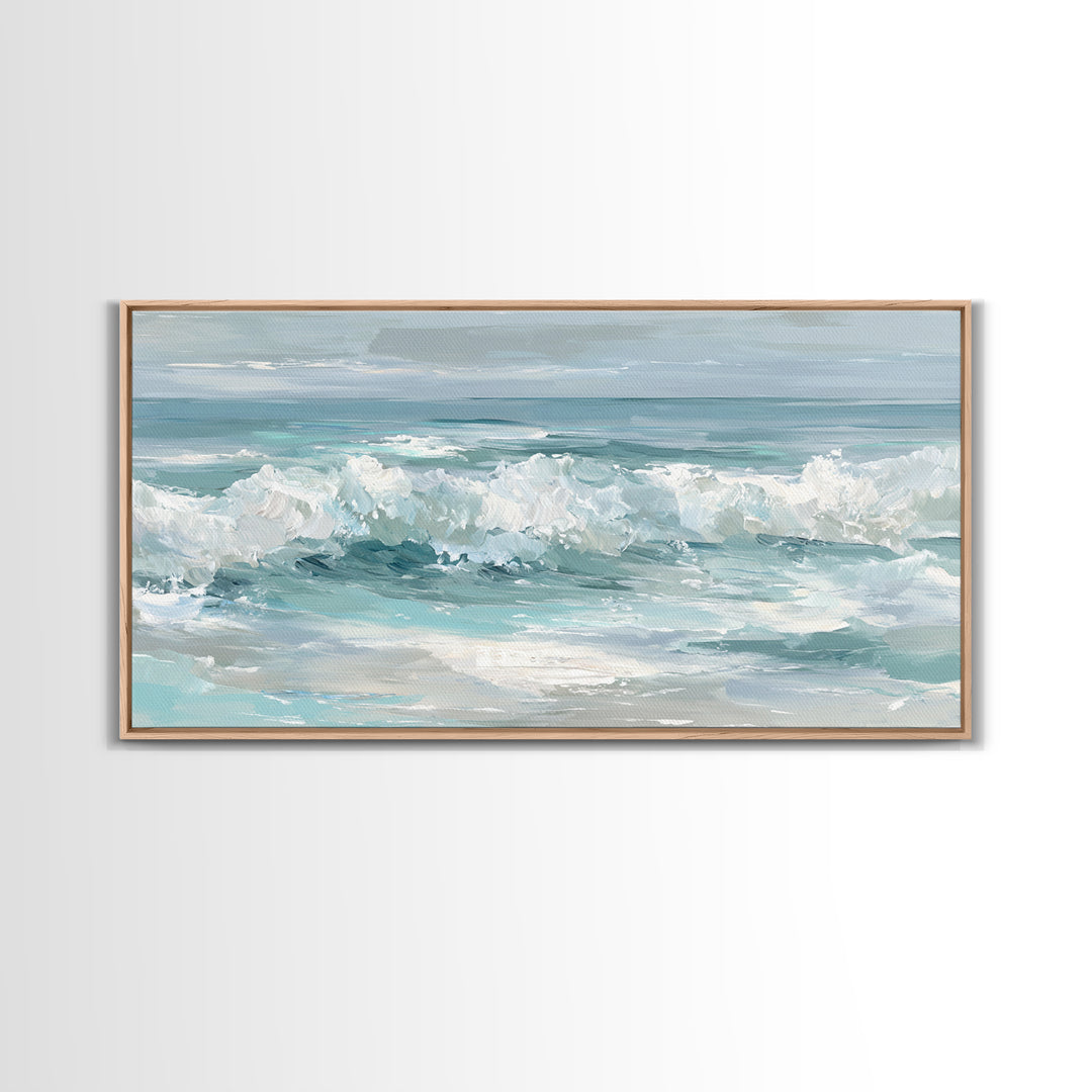 Calming Abstract Ocean Waves Canvas Print, Dental Office Art, Minimalist Decor, Office Decor, Calm, Motivational Poster, DOA-2x1-93