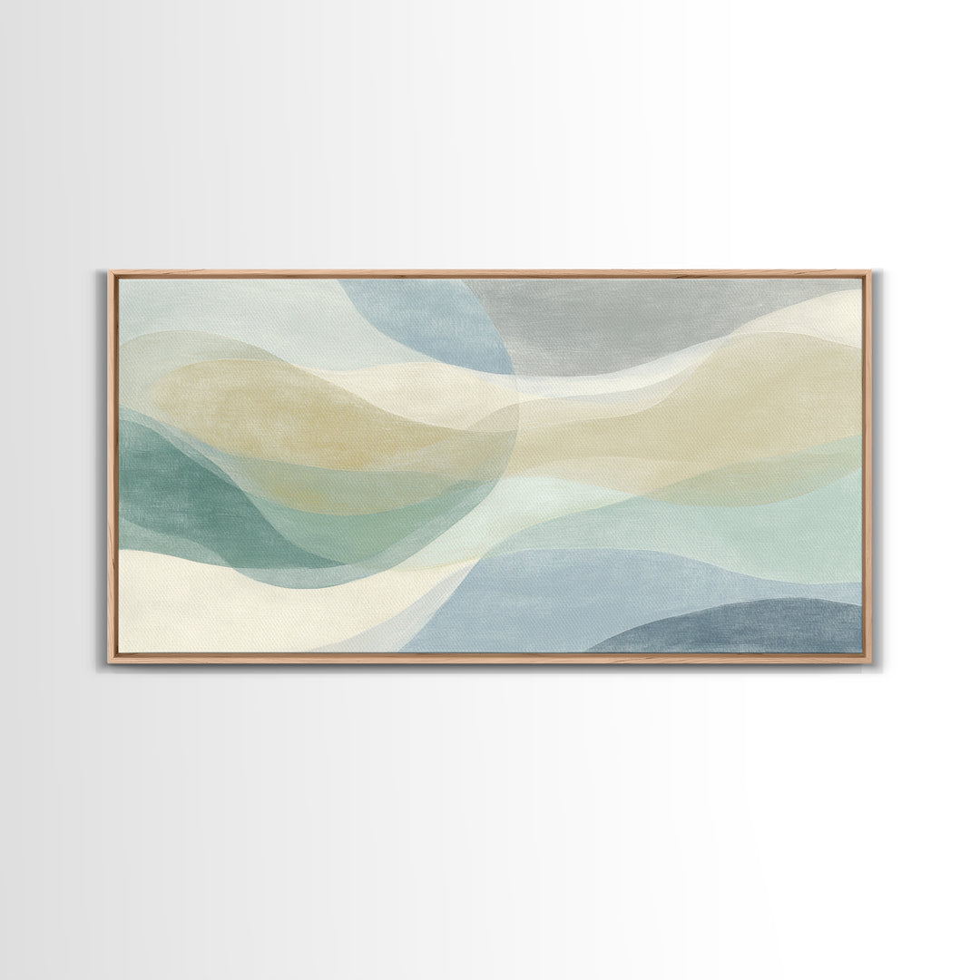 Minimal Smile Curve Abstract Framed Canvas Print, Dental Office Art, Contemporary Art, Office Decor, Abstract Art, Calm, DOA-2x1-97