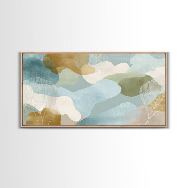 Playful Tooth Shaped Character Canvas Print, Dental Office Art, Art Print, Office Decor, Abstract Art, Calm, Unique Wall Art, DOA-2x1-98