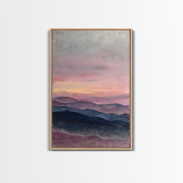 Soft Gradient Sunrise Framed Canvas Print, Dental Office Art, Dental Assistant, Office Decor, Fine Art, Calm, Gallery Decor, DOA-2x3-100