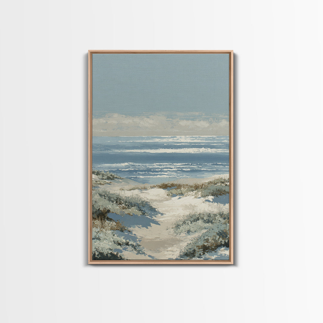 Quiet Coastal Dunes Framed Canvas Print, Dental Office Art, Dentist Art, Office Decor, Fine Art, Calm, Luxury Decor, Art Print, DOA-2x3-30