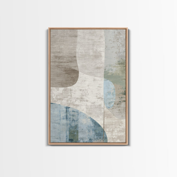 Minimal Smile Curve Abstract Framed Canvas Print, Dental Office Art, Neutral Decor, Office Decor, Abstract Art, Calm, DOA-2x3-37