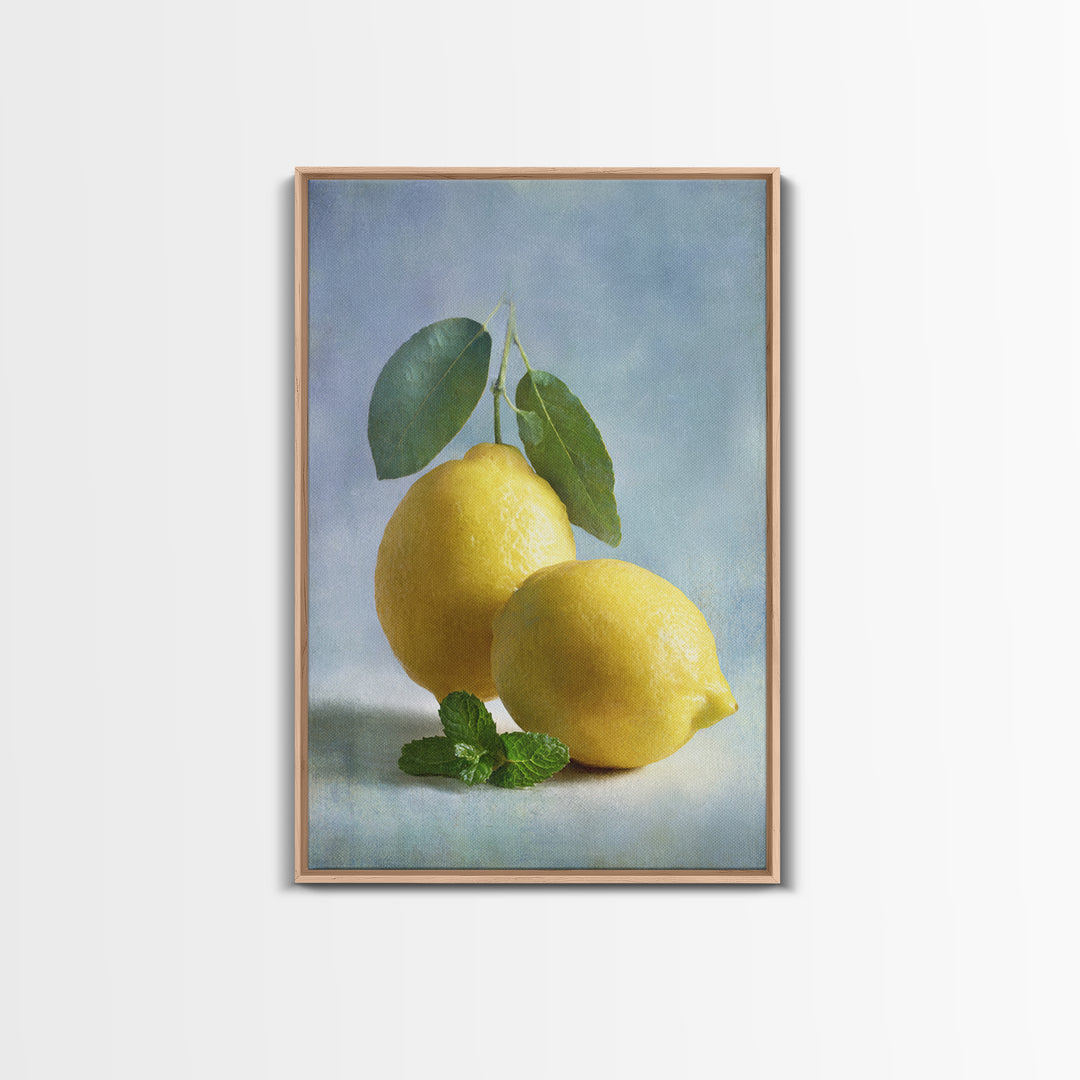 Fresh Citrus and Mint Still Life Canvas Print, Dental Office Art, Printable Digital, Office Decor, Calm, Neutral Decor, DOA-2x3-39