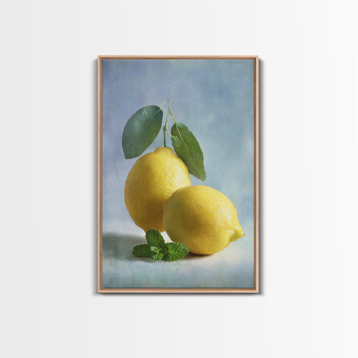 Fresh Citrus and Mint Still Life Canvas Print, Dental Office Art, Printable Digital, Office Decor, Calm, Neutral Decor, DOA-2x3-39