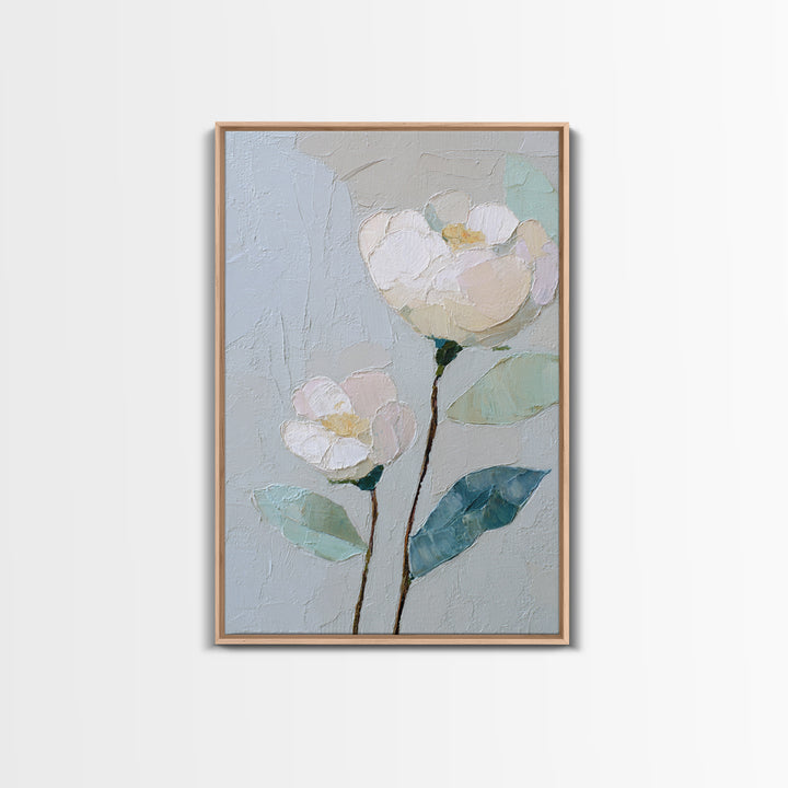 Sterile Modern Floral Painting Framed Canvas Print, Dental Office Art, Tooth Art, Office Decor, Fine Art, Calm, Modern Decor, DOA-2x3-43