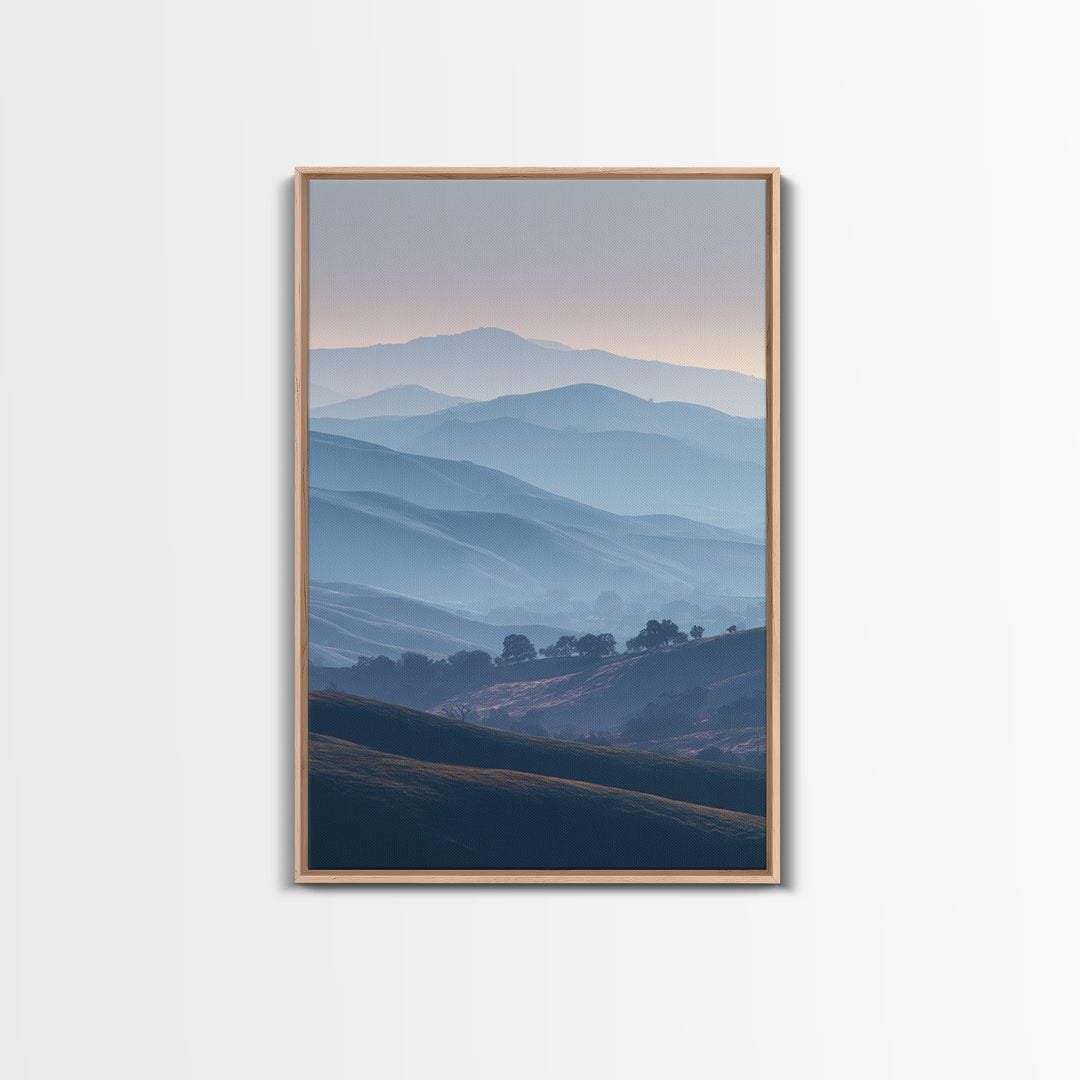 Soft Gradient Sunrise Framed Canvas Print, Dental Office Art, Dental Assistant, Office Decor, Fine Art, Calm, Gallery Decor, DOA-2x3-52