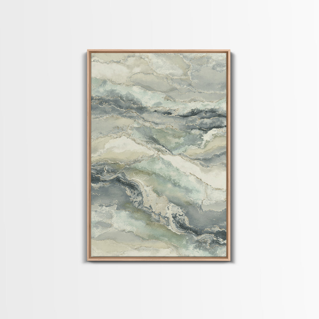 Clean Marble Texture Framed Canvas Print, Dental Office Art, Digital Artwork, Office Decor, Abstract Art, Calm, Dentist Art, DOA-2x3-56