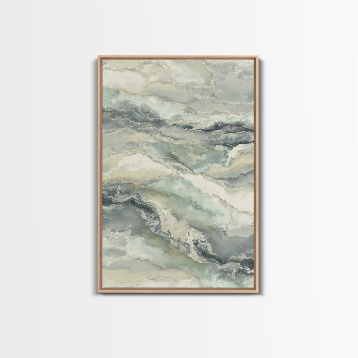 Clean Marble Texture Framed Canvas Print, Dental Office Art, Digital Artwork, Office Decor, Abstract Art, Calm, Dentist Art, DOA-2x3-56