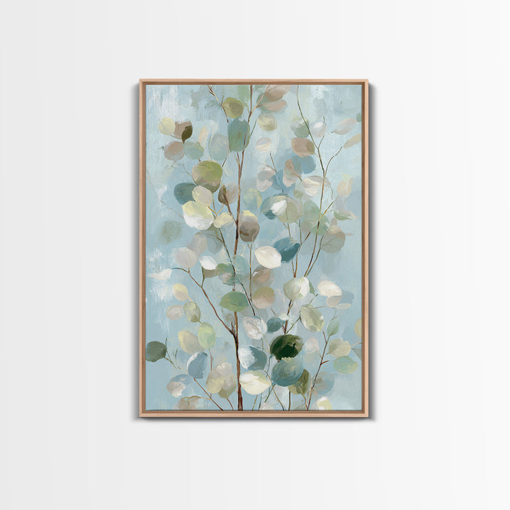 Soft Botanical Eucalyptus Print for Clean Atmosphere Canvas Print, Dental Office Art, Dental Gift, Office Decor, Calm, DOA-2x3-59