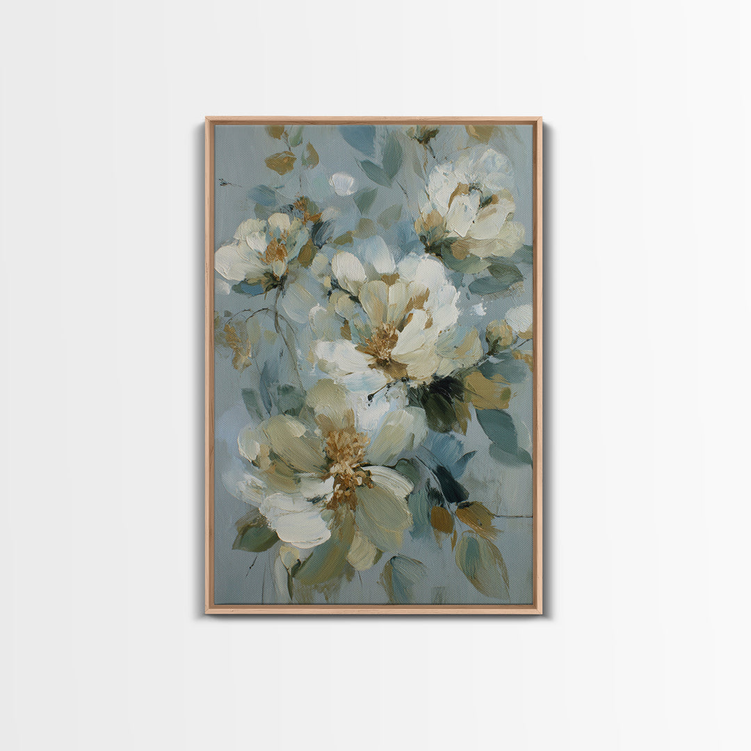 Sterile Modern Floral Painting Canvas Print, Dental Office Art, Office Decor, Fine Art, Calm, Art Print, Room Decor, DOA-2x3-67