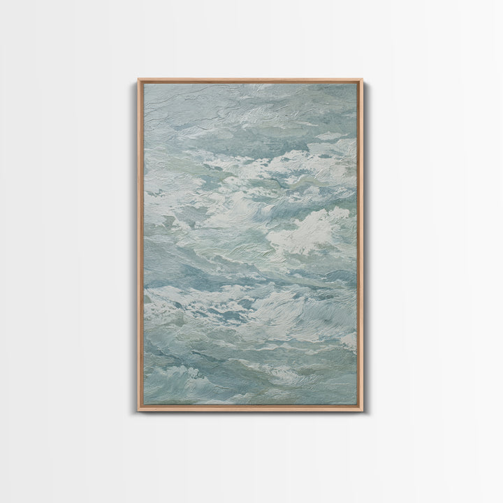 Calming Abstract Ocean Waves Canvas Print, Dental Office Art, Minimalist Decor, Office Decor, Calm, Motivational Poster, DOA-2x3-81