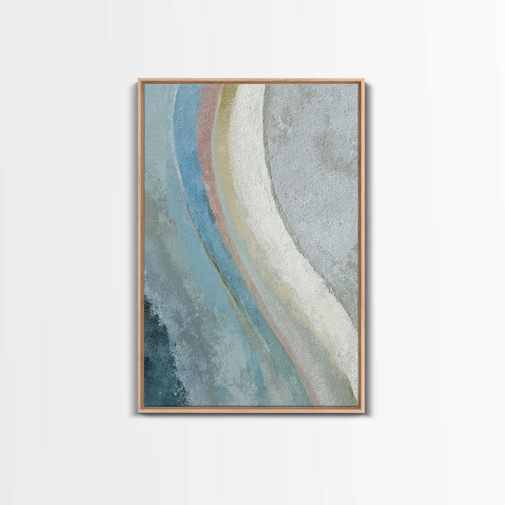 Minimal Smile Curve Abstract Framed Canvas Print, Dental Office Art, Contemporary Art, Office Decor, Calm, Dental Wall Art, DOA-2x3-85