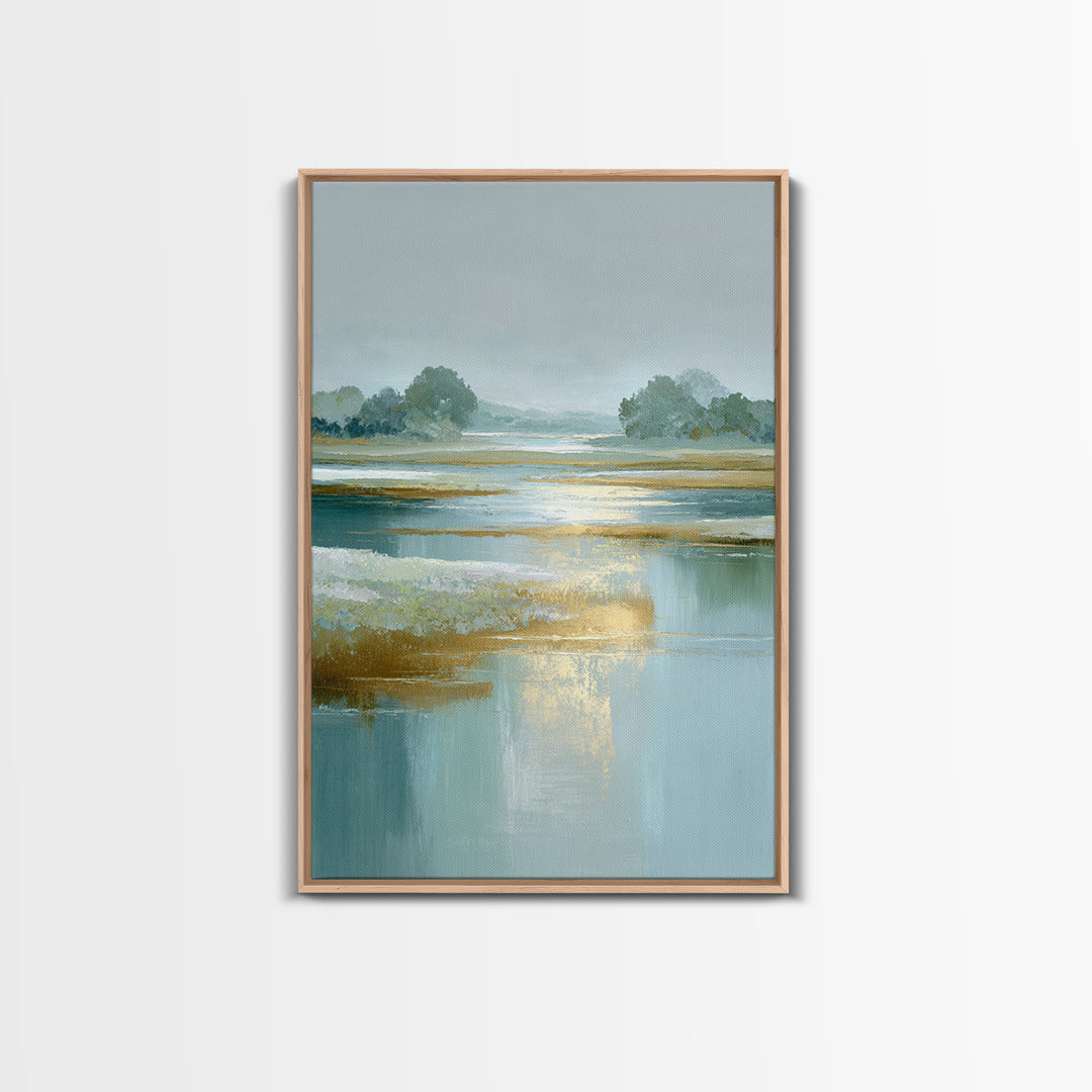 Sunlit Lake with Calming Reflections Canvas Print, Dental Office Art, Art Print, Office Decor, Fine Art, Calm, Unique Wall Art, DOA-2x3-95