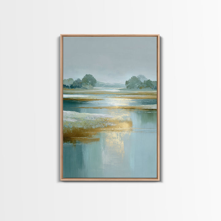 Sunlit Lake with Calming Reflections Canvas Print, Dental Office Art, Art Print, Office Decor, Fine Art, Calm, Unique Wall Art, DOA-2x3-95