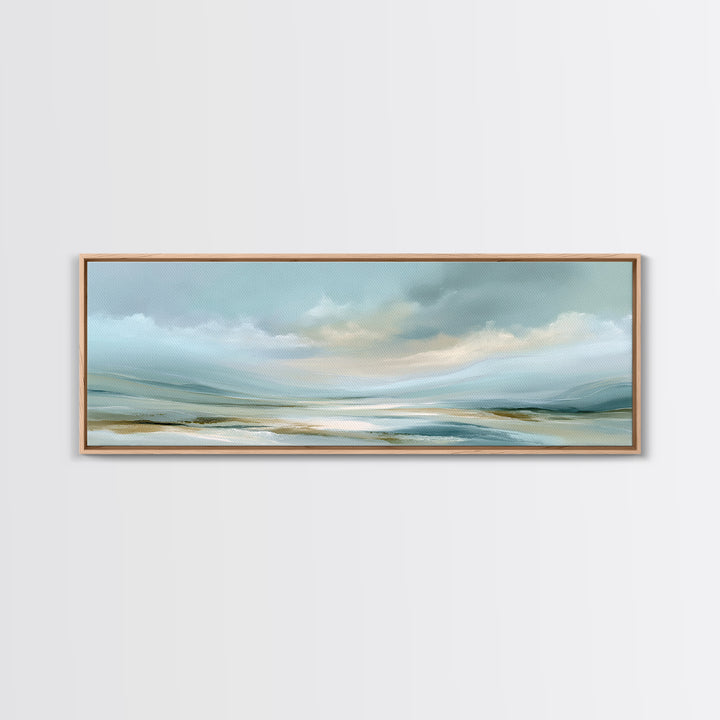Calming Abstract Ocean Waves Framed Canvas Print, Dental Office Art, Office Decor, Calm, Medical Art, Medical Office Decor, DOA-3x1-17