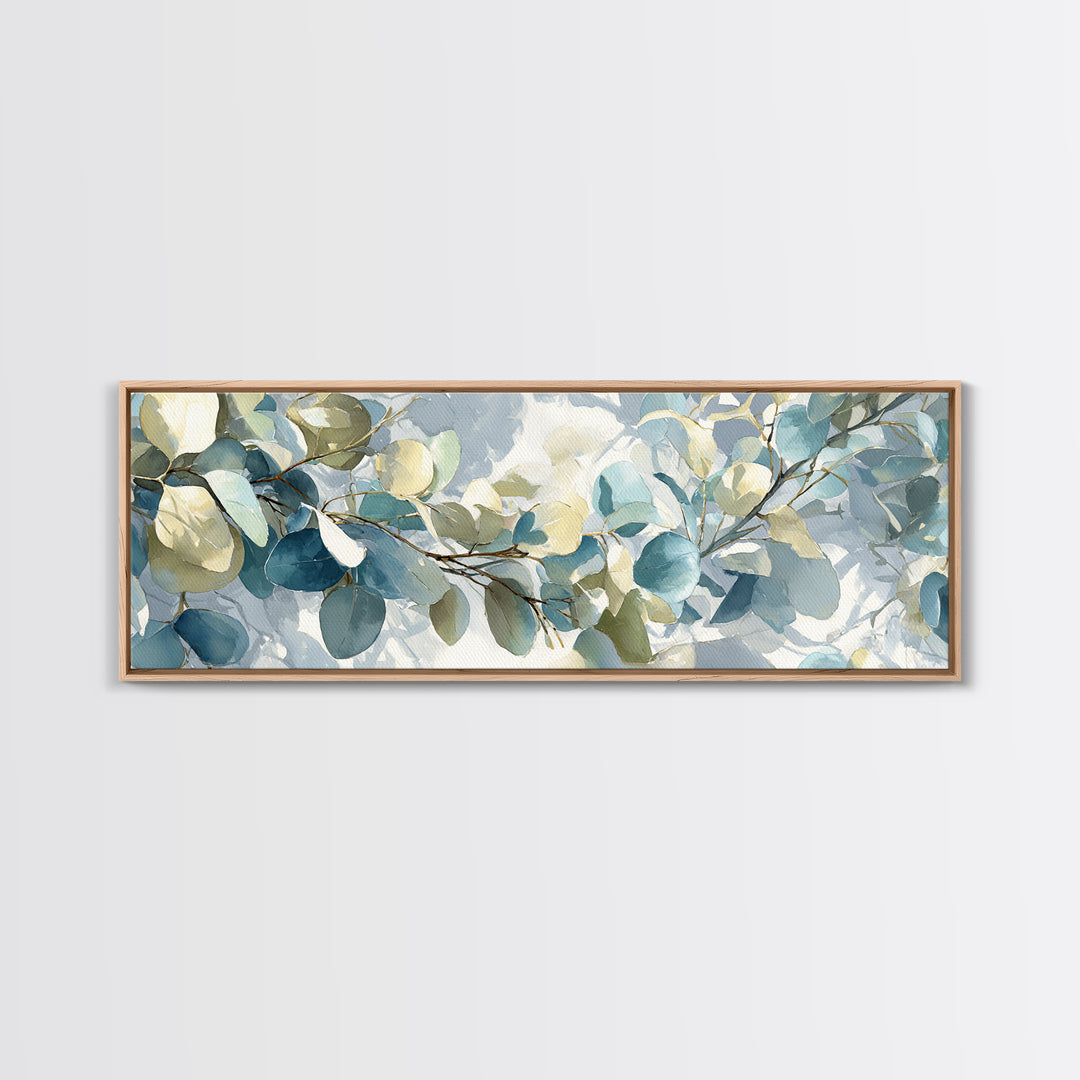 Soft Botanical Eucalyptus Print for Clean Atmosphere Canvas Print, Dental Office Art, Dental Office, Office Decor, DOA-3x1-19