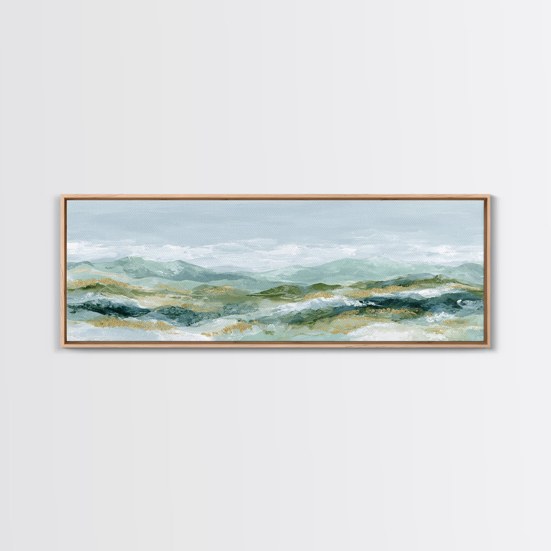 Gentle Mountain Landscape Canvas Print, Dental Office Art, Dental Hygienist, Office Decor, Oil Painting, Calm, DOA-3x1-20