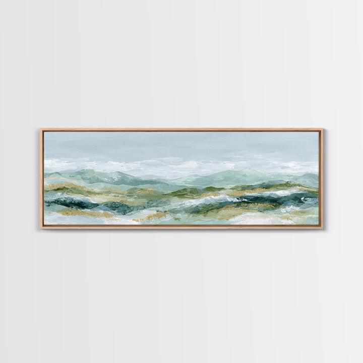 Gentle Mountain Landscape Canvas Print, Dental Office Art, Dental Hygienist, Office Decor, Oil Painting, Calm, DOA-3x1-20