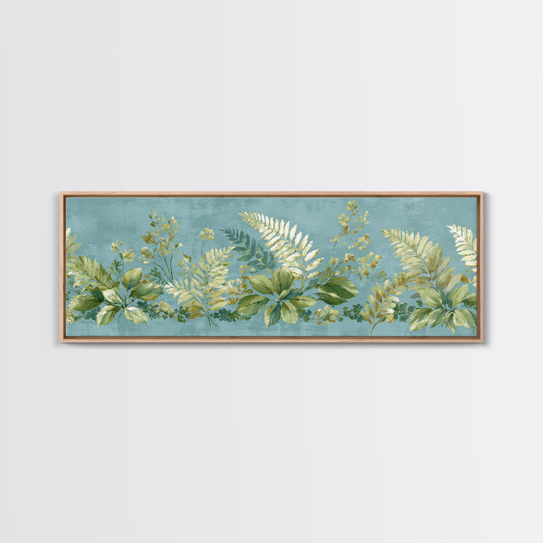 Botanical Fern Study Canvas Print, Dental Office Art, Wall Decor, Office Decor, Oil Painting, Calm, Contemporary Art, DOA-3x1-35