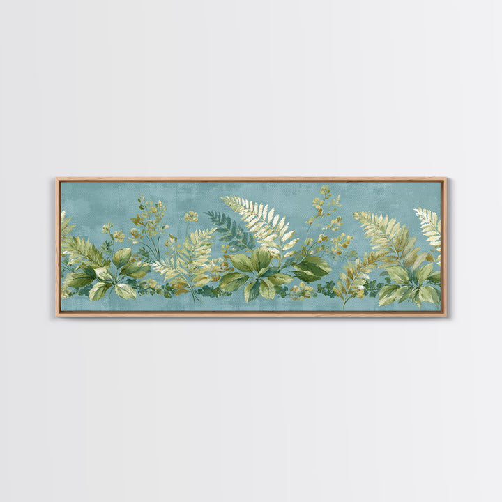 Botanical Fern Study Canvas Print, Dental Office Art, Wall Decor, Office Decor, Oil Painting, Calm, Contemporary Art, DOA-3x1-35