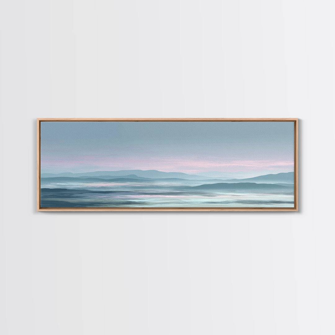 Soft Gradient Sunrise Canvas Print, Dental Office Art, Office Decor, Fine Art, Calm, Art Print, Room Decor, Textured Painting, DOA-3x1-36