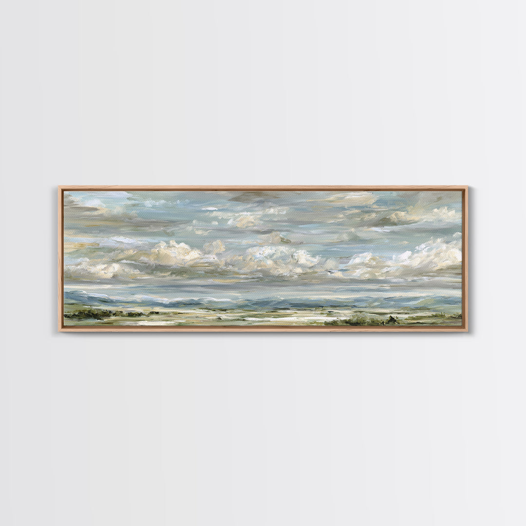 Peaceful Clouds over Open Meadow Canvas Print, Dental Office Art, Office Wall Art, Office Decor, Fine Art, Calm, Medical Decor, DOA-3x1-49