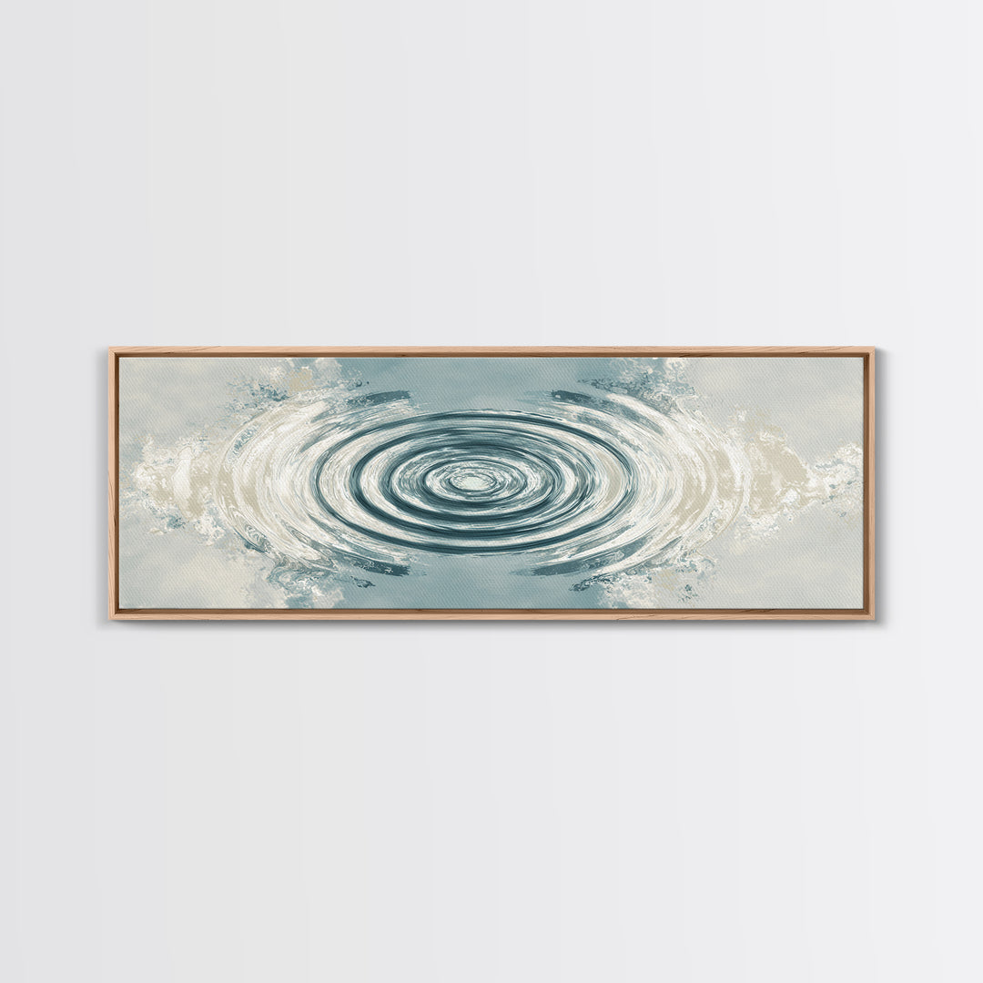 Abstract Water Ripple Pattern Framed Canvas Print, Dental Office Art, Unique Wall Art, Office Decor, Calm, Dental Assistant, DOA-3x1-53