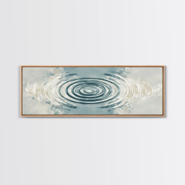 Abstract Water Ripple Pattern Framed Canvas Print, Dental Office Art, Unique Wall Art, Office Decor, Calm, Dental Assistant, DOA-3x1-53