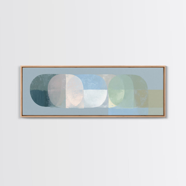 Simple Rainbow Pastel Shapes for Children Canvas Print, Dental Office Art, Room Decor Aesthetic, Office Decor, Abstract Art, DOA-3x1-61