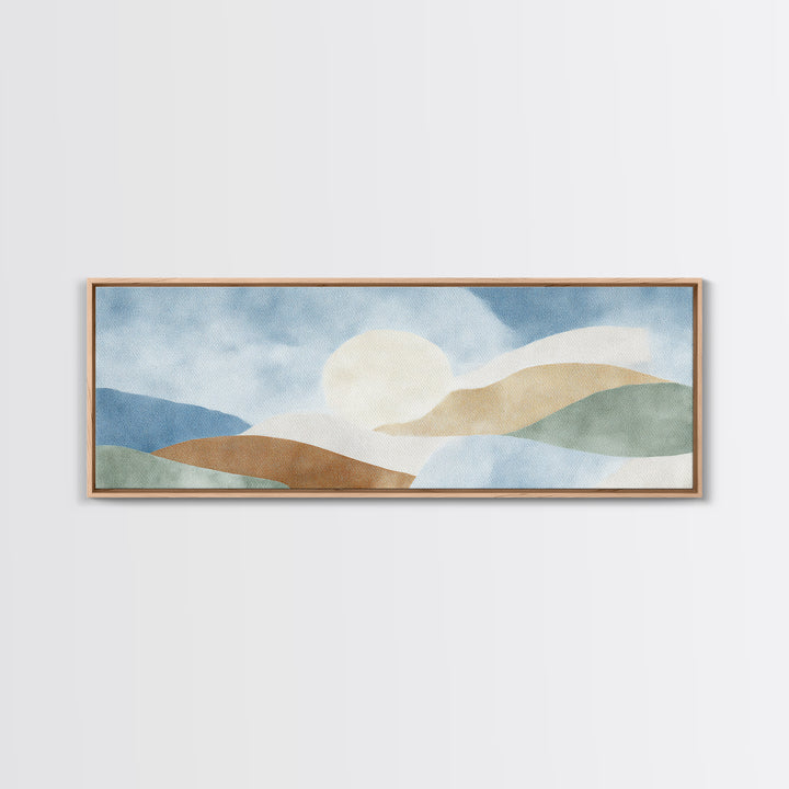 Simple Rainbow Pastel Shapes for Children Canvas Print, Dental Office Art, Room Decor Aesthetic, Office Decor, Abstract Art, DOA-3x1-85