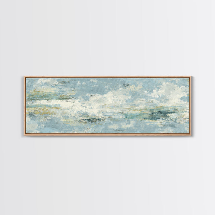 Calming Abstract Ocean Waves Framed Canvas Print, Dental Office Art, Dental Hygiene, Office Decor, Calm, Medical Office Art, DOA-3x1-89