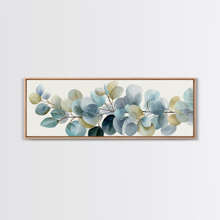 Soft Botanical Eucalyptus Print for Clean Atmosphere Canvas Print, Dental Office Art, Dental Decor, Office Decor, Calm, DOA-3x1-91