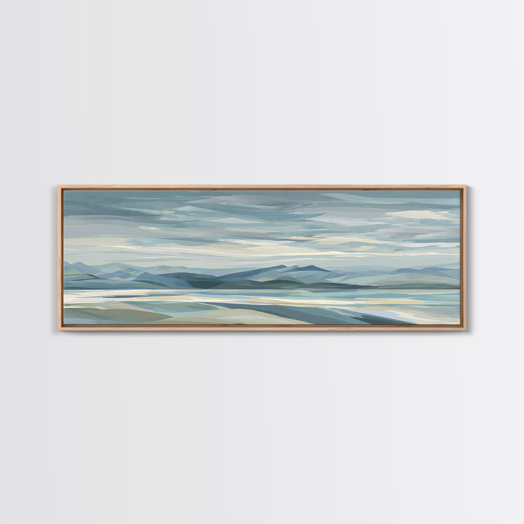 Clean Geometric Art Canvas Print, Dental Office Art, Medical Art, Office Decor, Abstract Art, Calm, Medical Office Art, DOA-3x1-96