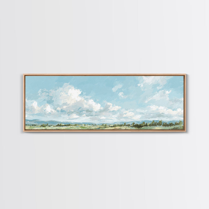 Peaceful Clouds over Open Meadow Canvas Print, Dental Office Art, Medical Office Decor, Office Decor, Fine Art, Calm, DOA-3x1-97