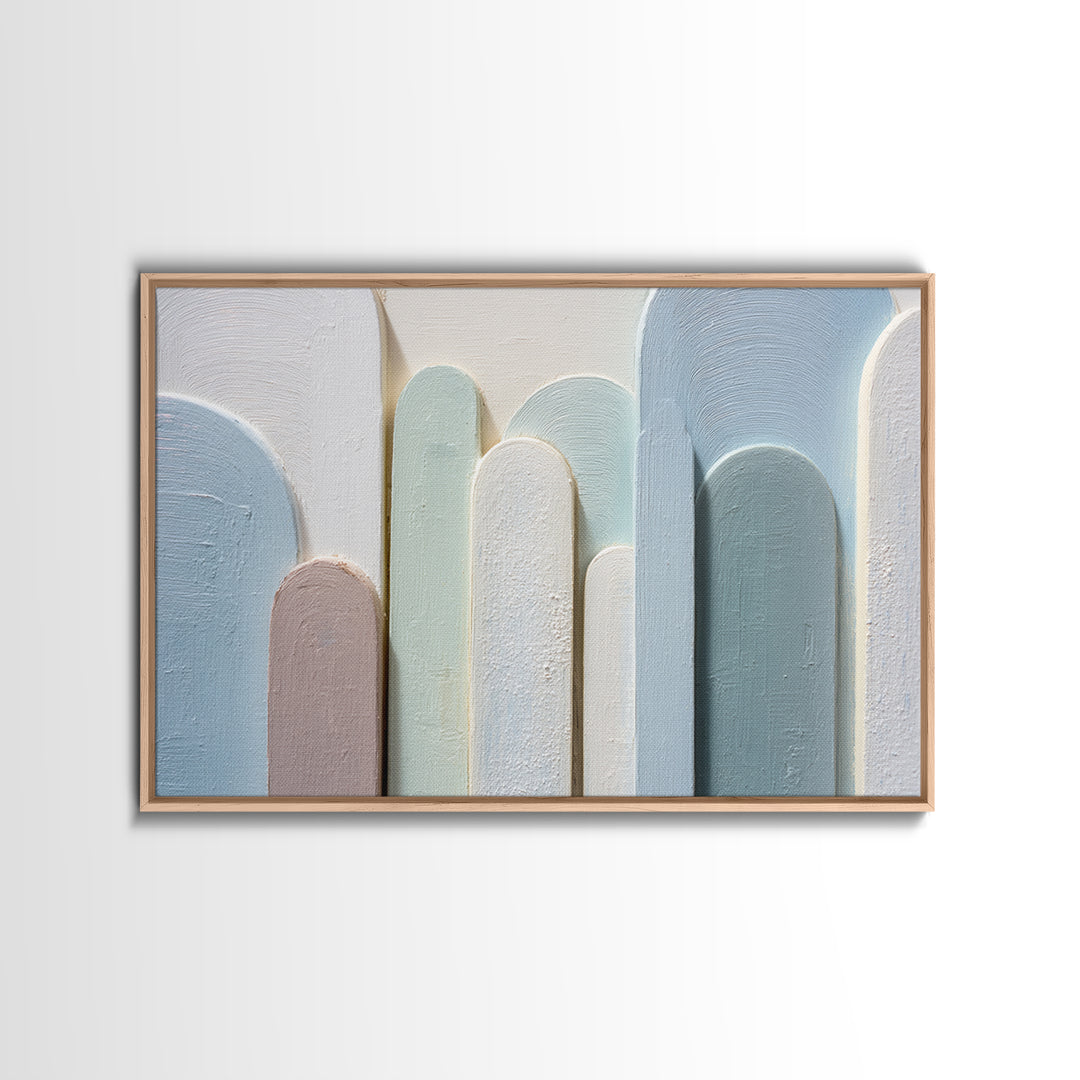 Light Scandinavian Abstract Arches Canvas Print, Dental Office Art, Decor, Office Decor, Abstract Art, Calm, Digital Artwork, DOA-3x2-21