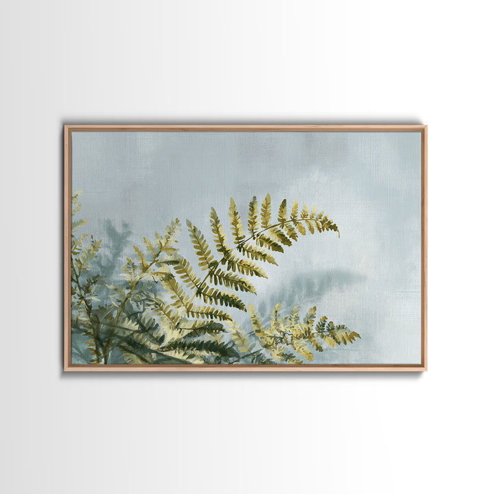 Botanical Fern Study Framed Canvas Print, Dental Office Art, Room Decor, Office Decor, Oil Painting, Calm, Minimalist Wall Art, DOA-3x2-23
