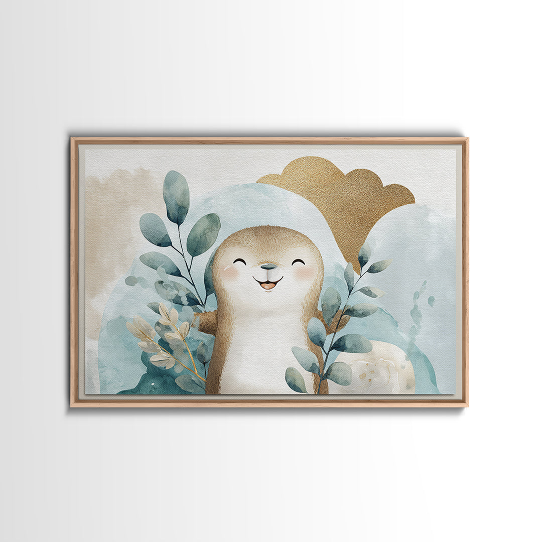 Cheerful Animal Dentist Themed Character Without Text Canvas Print, Dental Office Art, Digital Print, Office Decor, Calm, DOA-3x2-30
